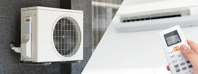 Schéma simple montrant la connexion entre une unité extérieure et une unité intérieure d'un climatiseur monosplit.